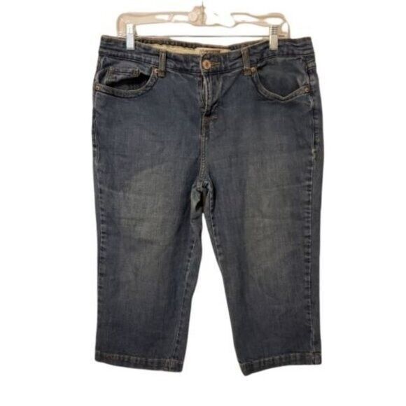 Route 66 Womens Size 13/14 Blue  Solid Crop Jeans - Picture 1 of 10
